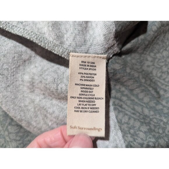 Soft Surroundings Tunic Size M light green cowl neck Seam detail‎ - Picture 9 of 10
